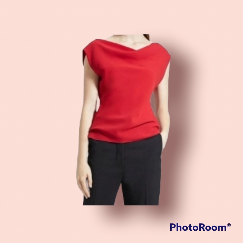 Theory Boatneck Crepe Top